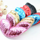 10 Pieces Mixed Colors Glitter Bunny Stuffing Ears Accessory for Hair and Garment DIY