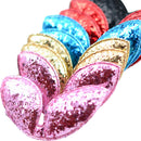 10 Pieces Mixed Colors Glitter Bunny Stuffing Ears Accessory for Hair and Garment DIY