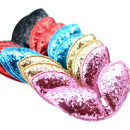 10 Pieces Mixed Colors Glitter Bunny Stuffing Ears Accessory for Hair and Garment DIY