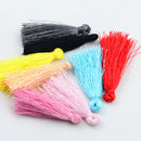 50 Pieces Mixed Color Silk Tassels Charms Satin Tassel for Bookmark Craft Phone Chain Bag Pendant Key Ring Making 4cm