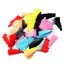 50 Pieces Mixed Color Silk Tassels Charms Satin Tassel for Bookmark Craft Phone Chain Bag Pendant Key Ring Making 4cm
