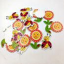 20 Pieces Mixed Flat Wood Shapes Embellishments for Scrapbooking Crafts