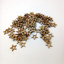 100 Pieces Hollow Star Shape Unfinished Wooden Embellishment Pieces for Scrapbook Craft 10mm