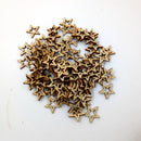100 Pieces Hollow Star Shape Unfinished Wooden Embellishment Pieces for Scrapbook Craft 10mm