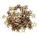100 Pieces Hollow Star Shape Unfinished Wooden Embellishment Pieces for Scrapbook Craft 10mm