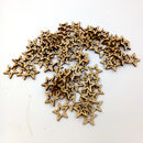 100 Pieces Unfinished Hollow Star Shaped Wooden Embellishments Decoration 20mm
