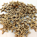 30 Pieces Hollow Star Shape Unfinished Wooden Embellishment Pieces for Scrapbook Craft 40mm