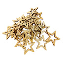 30 Pieces Hollow Star Shape Unfinished Wooden Embellishment Pieces for Scrapbook Craft 40mm