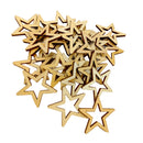 30 Pieces Hollow Star Shape Unfinished Wooden Embellishment Pieces for Scrapbook Craft 40mm