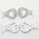 2 Pieces Metal Rhinestone Bikini Connectors Chain Swimwear Connectors Shoes Buckles 92mm