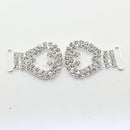 2 Pieces Metal Rhinestone Bikini Connectors Chain Swimwear Connectors Shoes Buckles 92mm