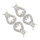 2 Pieces Metal Rhinestone Bikini Connectors Chain Swimwear Connectors Shoes Buckles 92mm