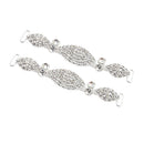 2 Pieces Metal Rhinestone Bikini Connectors Chain Swimwear Connectors Shoes Buckles 93mm