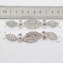2 Pieces Metal Rhinestone Bikini Connectors Chain Swimwear Connectors Shoes Buckles 93mm