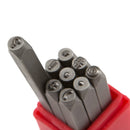 9 Pieces 4mm 5/32 Inch Punctuation Punch Hardened Carbon Steel Metal Stamp Set Marking Security Maker Tool
