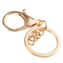 10 Pieces Lobster Snap Trigger Swivel Clips Hook Clasps Keychain Key Ring Plated Gold With the chain