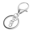 10 Pieces Lobster Snap Trigger Swivel Clips Hook Clasps Keychain Key Ring Plated Silver With the chain