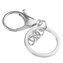 10 Pieces Lobster Snap Trigger Swivel Clips Hook Clasps Keychain Key Ring Plated Silver With the chain