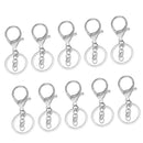 10 Pieces Lobster Snap Trigger Swivel Clips Hook Clasps Keychain Key Ring Plated Silver With the chain
