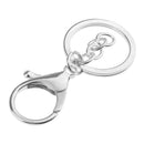 10 Pieces Lobster Snap Trigger Swivel Clips Hook Clasps Keychain Key Ring Plated Silver With the chain