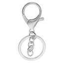 10 Pieces Lobster Snap Trigger Swivel Clips Hook Clasps Keychain Key Ring Plated Silver With the chain