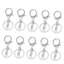10 Pieces Lobster Snap Trigger Swivel Clips Hook Clasps Keychain Key Ring Plated Silver With the chain