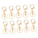 10 Pieces Metal Hook Swivel Snap Lobster Clasps Clips Findings Keychain Keyring DIY Gold