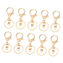 10 Pieces Metal Hook Swivel Snap Lobster Clasps Clips Findings Keychain Keyring DIY Gold
