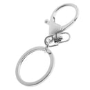 10 Pieces Lobster Snap Trigger Swivel Clips Hook Clasps Keychain Key Ring Plated Silver With 8 buckle