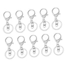 10 Pieces Lobster Snap Trigger Swivel Clips Hook Clasps Keychain Key Ring Plated Silver With 8 buckle