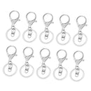 10 Pieces Lobster Snap Trigger Swivel Clips Hook Clasps Keychain Key Ring Plated Silver With 8 buckle