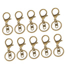 10 Pieces Metal Lanyard Hook Swivel Snap Lobster Clasps Clips Findings Crafts Keychain