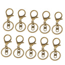 10 Pieces Metal Lanyard Hook Swivel Snap Lobster Clasps Clips Findings Crafts Keychain