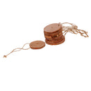 10 Pieces Hanging Pine Wood Slices Tree Bark Wooden Circle DIY Craft Wedding Decoration 0.4cm Thickness