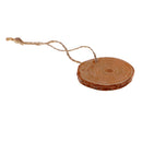 10 Pieces Hanging Pine Wood Slices Tree Bark Wooden Circle DIY Craft Wedding Decoration 0.4cm Thickness