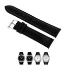 Genuine Leather Watch Strap Wrist Watch Band Replacement for Men Women 20mm Black
