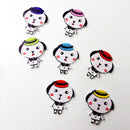 50 Pieces Mixed Lovely Dog Decorative 2 Sewing Holes Wood Scrapbooking Buttons Flatback DIY Craft