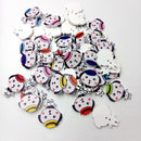 50 Pieces Mixed Lovely Dog Decorative 2 Sewing Holes Wood Scrapbooking Buttons Flatback DIY Craft