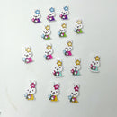 100 Pieces Wooden Mini Rabit Buttons 25mmx15mm Scrapbooking Crafting Sewing Decoration DIY Surprising