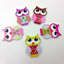 Pack of 20 Cute Owl Buttons Wooden Embellishment Craft Sewing Scrapbooking 2 Holes Flatback Nursery DIY Accessories