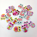 Pack of 20 Cute Owl Buttons Wooden Embellishment Craft Sewing Scrapbooking 2 Holes Flatback Nursery DIY Accessories