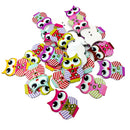 Pack of 20 Cute Owl Buttons Wooden Embellishment Craft Sewing Scrapbooking 2 Holes Flatback Nursery DIY Accessories