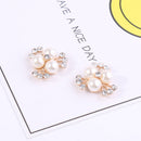 10 Pieces Rhinestone Flower Button Gems Flower Crystal Crafts Scrapbooking Decor