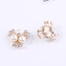 10 Pieces Rhinestone Flower Button Gems Flower Crystal Crafts Scrapbooking Decor