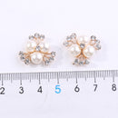 10 Pieces Rhinestone Flower Button Gems Flower Crystal Crafts Scrapbooking Decor