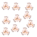 10 Pieces Rhinestone Flower Button Gems Flower Crystal Crafts Scrapbooking Decor