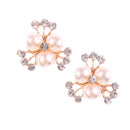 10 Pieces Rhinestone Flower Button Gems Flower Crystal Crafts Scrapbooking Decor