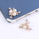 10 Pieces Crystal Flower Button Flatback Embellishment Handcrafts for Phone Case