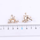 10 Pieces Crystal Flower Button Flatback Embellishment Handcrafts for Phone Case