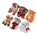 6pcs/Set Cute Dog Cat Appliue Embroidery Patches Animal Patches for Clothing Garment Decoration